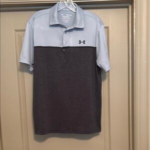 Under Armour Blue and Gray Performance Polo Shirt